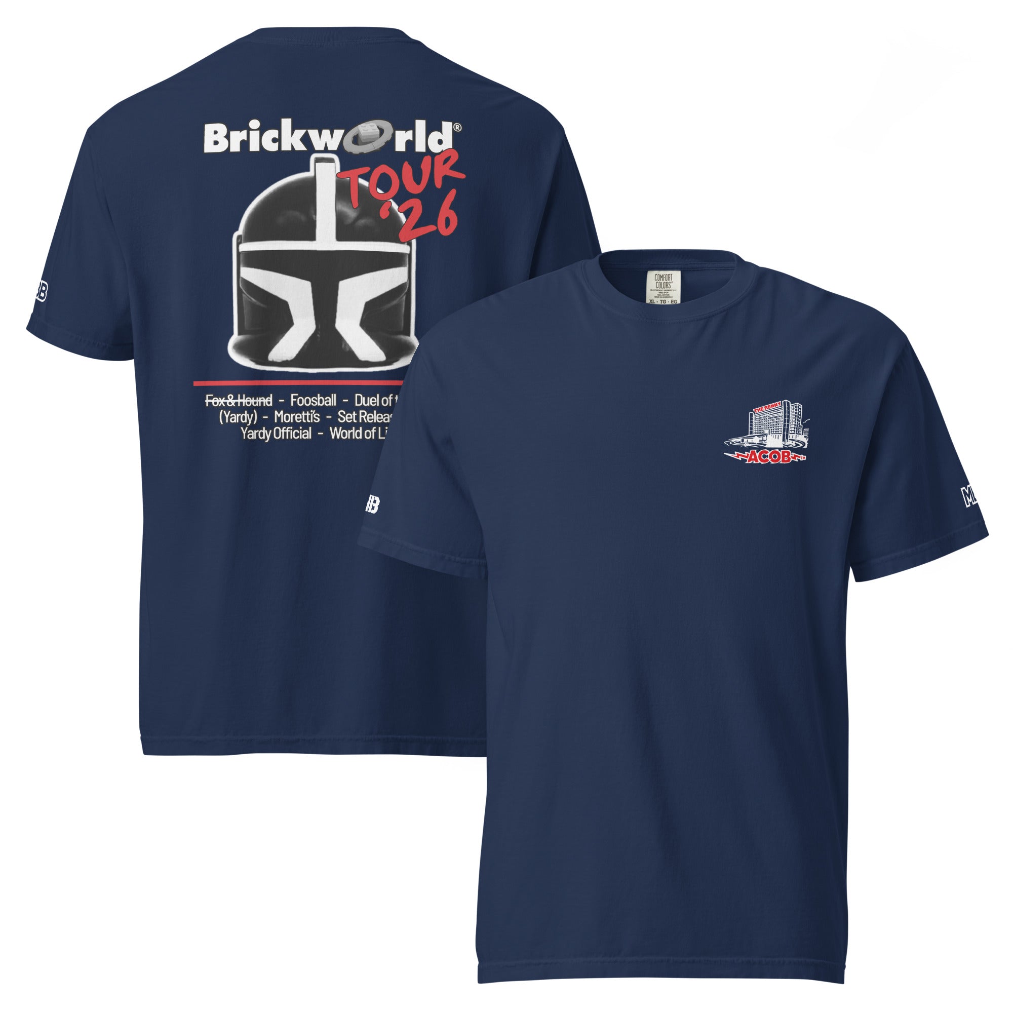 Brickworld Tour Tee 2026 – Matte Black Bricks